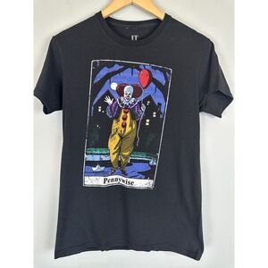 IT Pennywise Graphic T-Shirt Stephen King Horror Clown Halloween Tee Size Small